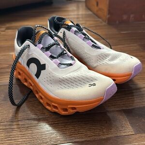 On Women’s Cloudmonster Fawn and Turmeric Size 8